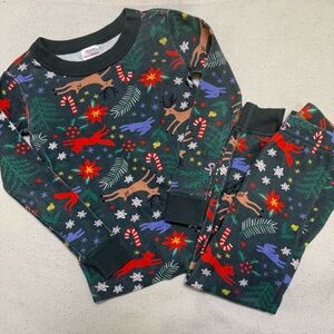 Hanna Andersson Kids Holiday Long John Pajama Set Winter Wonderland 4T Size US 4
